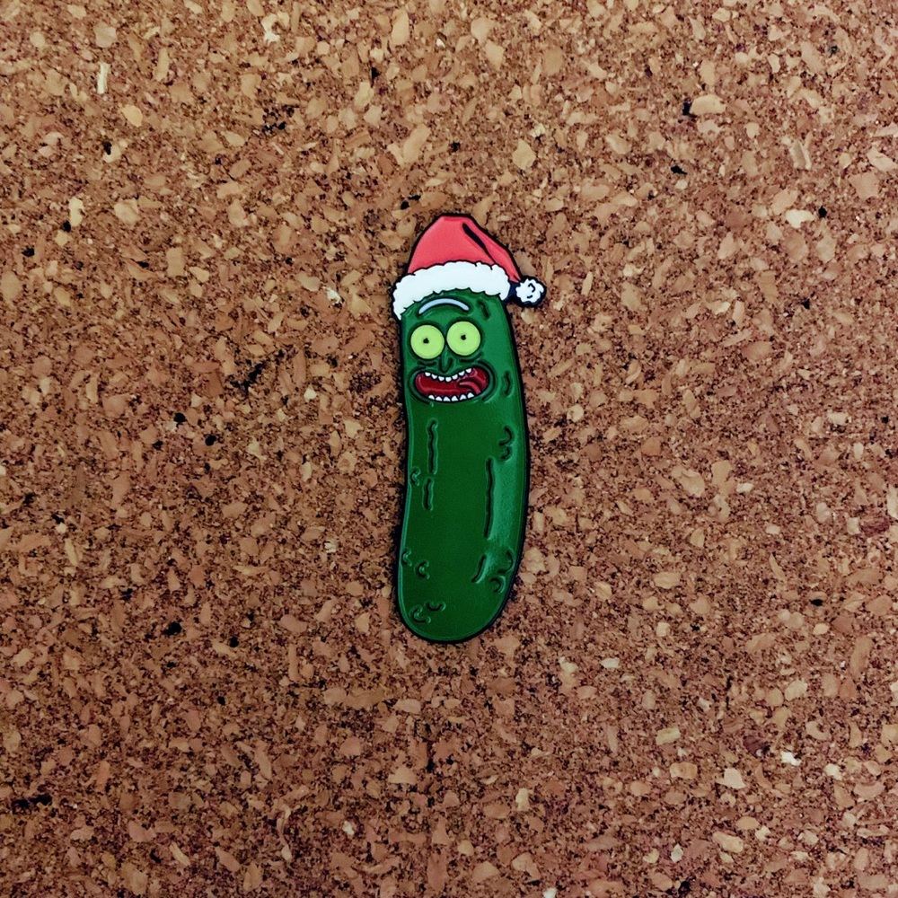 christman pickle rick enamel pin